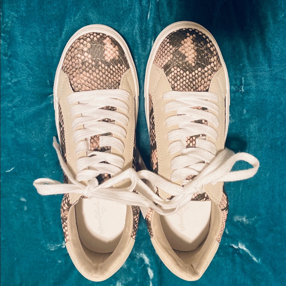 Faux snakeskin sneakers